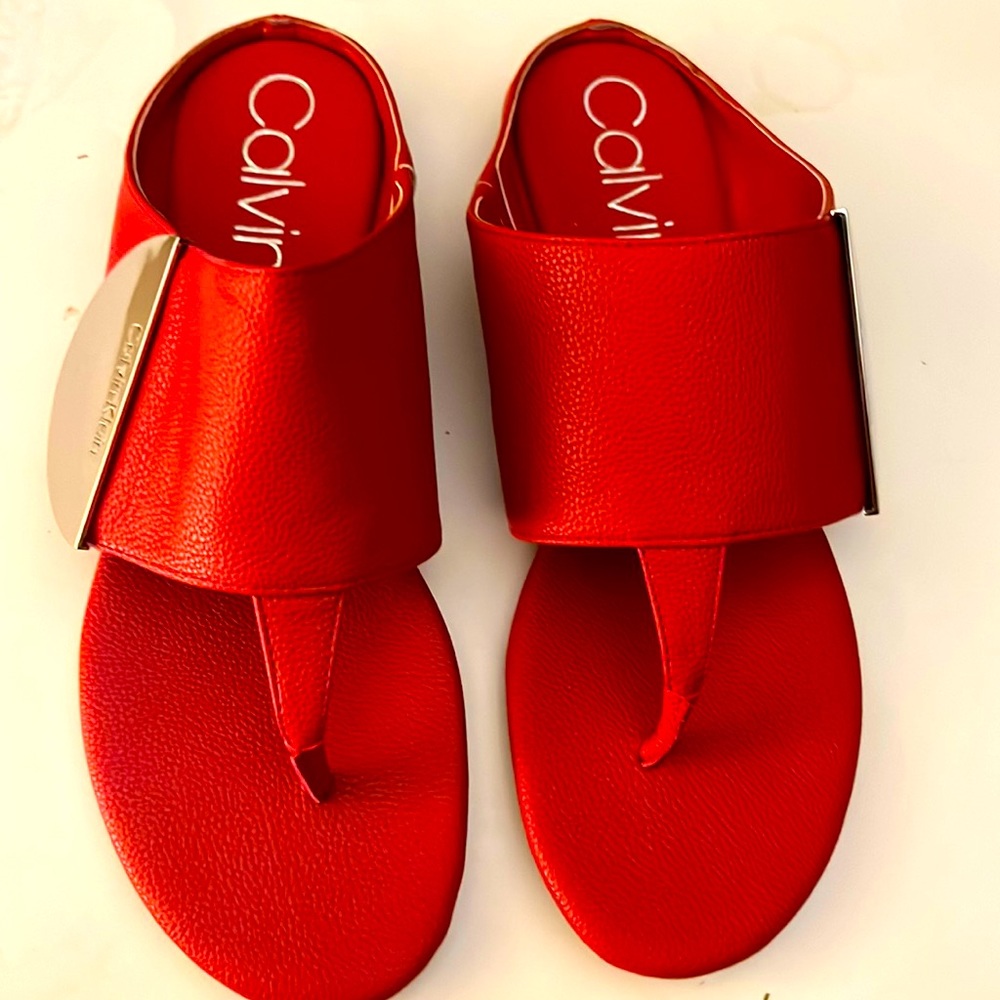 Women’s Calvin Klein Red Sandals.